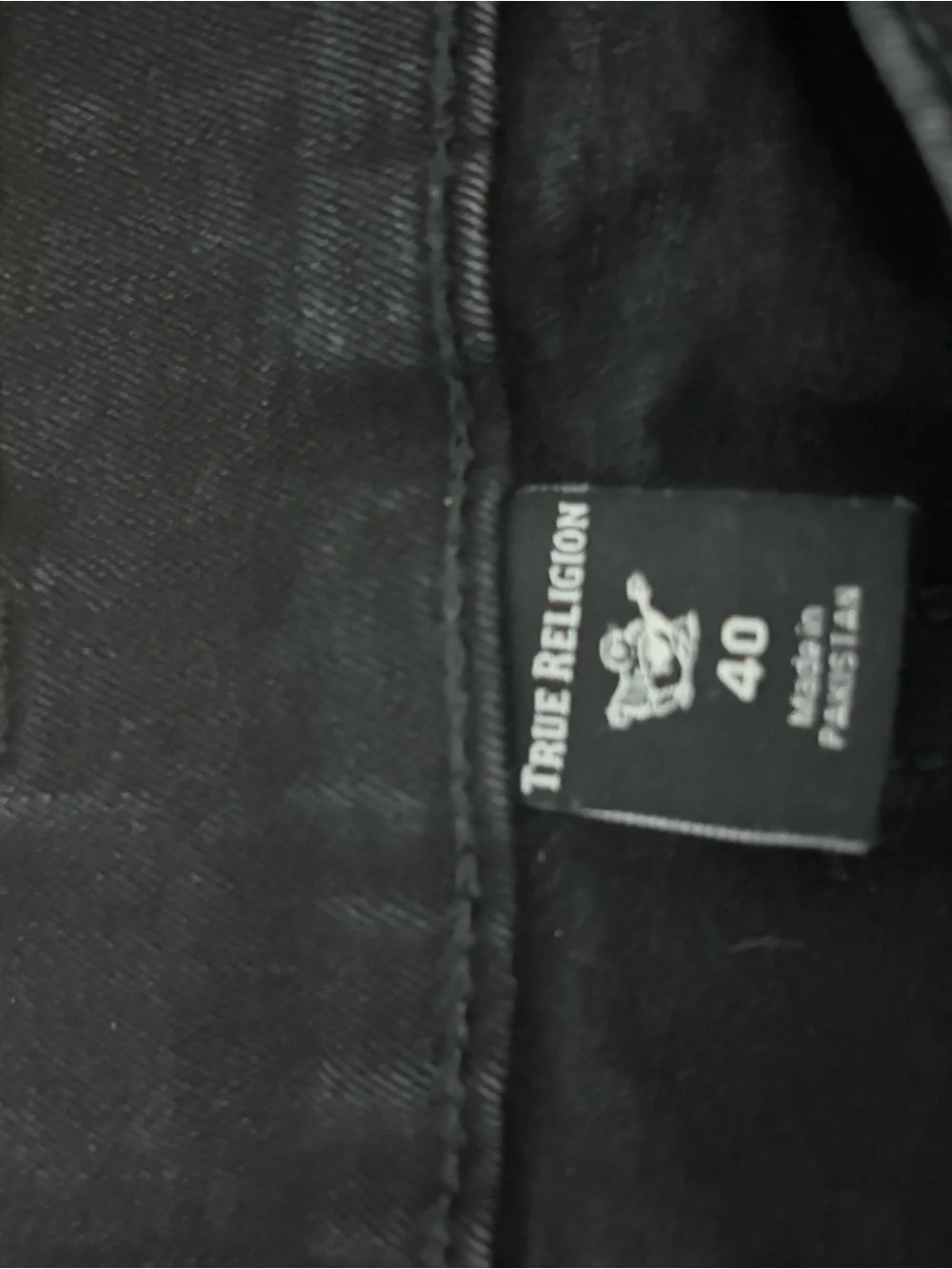 True Religion Geno Relaxed Slim Black Jeans - Size 40x33